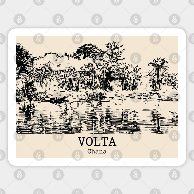 Volta - Ghana Magnet by Lakeric